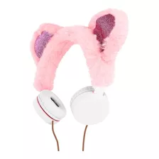 Auriculares Infantiles Peluditos Orejas De Oso Con Cable 