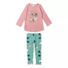 Conjunto Infantil Blusa/ Legging Inverno Malwee Estampado