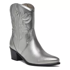 Bota Feminina Western Country Bico Fino Cano Curto Via Marte