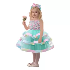 Saia Infantil De Chiffon Estampa Princesa Com Cor