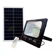 Kit Solar Refletor Led Carrega Sol 100w + Placa Foto Célula