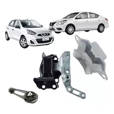 Kit 3 Coxim Motor Cambio Nissan March Versa 1.0 12v 3c 2015 