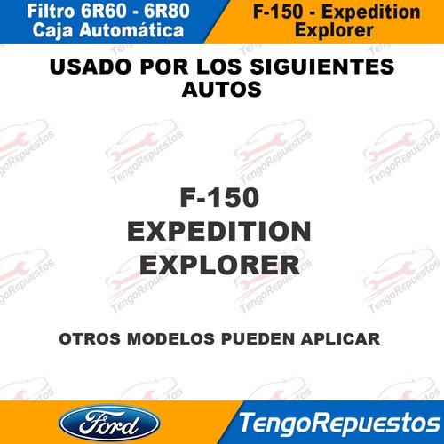 Filtro Caja Automti Ford F150 Explorer Expedition 6r80 6r60 Foto 6