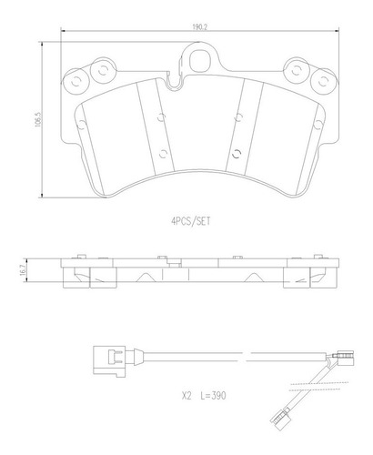 Set-4 Balatas Ceramica Delanteras Cayenne 4.5l V8 03 Al 04 Foto 2