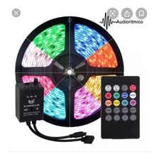 Luz Led Rgb Rítmica Musical 5mts + Control + Adaptador