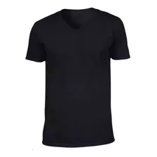 Camiseta Básica Cuello En V 100% Algodón Peinado Para Hombre