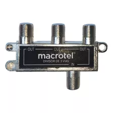 Splitter Coaxial Macrotel 1x3 Para Tv Y Cable