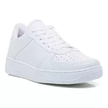 Tenis Branco Casual Air Forca Feminino Masculino Promoção