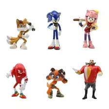 Set De 6 Figuras De Sonic De 6-7 Cm
