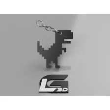 Llavero Dinosaurio Chrome - Impresion 3d - Gl3d