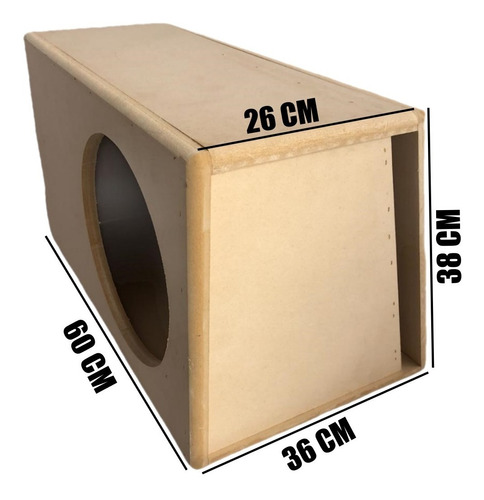 Cajon Subwoofer 12 PuLG Port Laberinto Mdf 18mm 1.5pies 39hz Foto 4