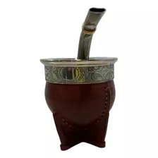 Mate Imperial Uruguayo De Acero Inoxidable + Bombilla