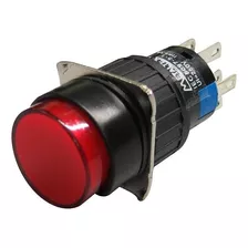 Botão 16mm 2 Rev Led 24v Vermelho P16ir - Metaltex (i)