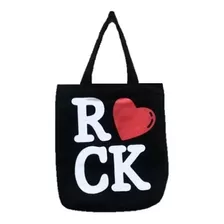 Bolsa Rock Coração Ecobag Sacola Geek 100% Algodão