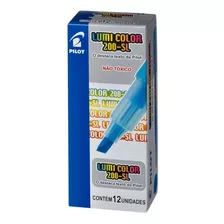 Caneta Marca Texto Pilot Lumi Color Azul Cx C/12 Un