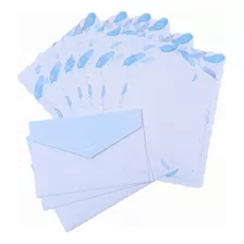 Papel De Carta Com Glitter Coleção Letter Set Glitter Pena Cor Azul Peña