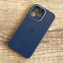 Capa De Vidro Glass Fosca Borda Silicone iPhone 13 Pro Max