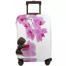 Maleta - Nicokee Travel Suitcase Cover Pink Flowers Stone On