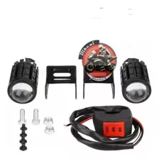 Neblineros Moto Led Pack 2 Delanteros + Switch Led 6000lm