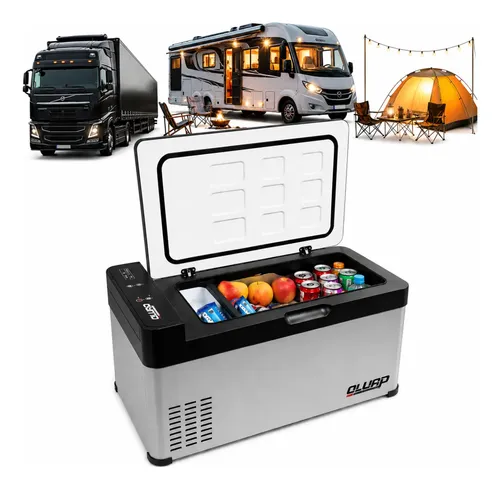 Geladeira Portátil 40l 12v/24v 110v/220v Quadrivolt Ônibus Caminhão Van Motorhome 127/220v