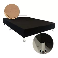 Cama Box Base Sommier Madera Premium - 1 Plaza Y Media 110cm