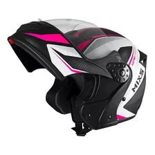 Capacete Mixs Gladiator Neo Rosa Brilhante + Vis Espelhada