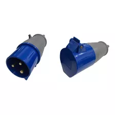 10 Plug Industrial 32a 2p+t (3p) 220v 240v-6h +10acoplament