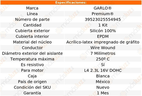 Jgo Cables Bujias 900 L4 2.3l 16v Dohc 94-98 Garlo Premium Foto 2