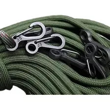 5x Micro Mosquetão Mini Chaveiro Paracord Tático Militar Edc