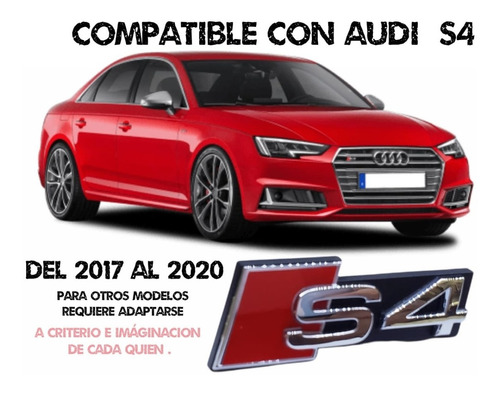 Emblema Para Parrilla Audi S4 Original 2017 A 2022 Foto 2