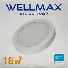 Plafón Led 18w Sobrepuesto Redondo Luz Blanco Cálido Wellmax