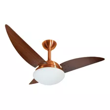 Ventilador De Teto Classic Cobre 3 Pás Mdf Tb 110v +controle