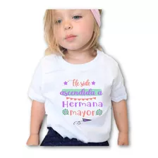 Playera Promovido A Hermana Mayor Infantil Seré La Mayor