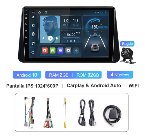 Estreo 2 Gb Carplay Para Nissan Kicks Micra 2016-2020 Gps Foto 2