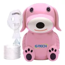 Inalador Nebulizador G-tech Infantil Nebdog Cachorro Rosa