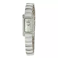 Reloj Bulova Mujer Clasico Cristales 96t13 Color De La Malla Plateado Color Del Bisel Plateado Color Del Fondo Blanco