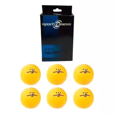 Pelotas Bolas Ping Pong Sportfitness Caja 6 Bolas Tenis Mesa Color Naranja
