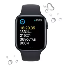 Apple Watch Se 2a Geração Gps 44mm Caixa Em Alumínio Cor Da Caixa Midnight Cor Da Pulseira Midnight Cor Do Bisel Midnight Desenho Da Pulseira Sportband