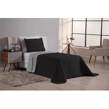 Colcha Pra Cama Solteiro Pati Preto E Cinza Premium Oferta