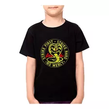 Camiseta Camisa Infantil Cobra Kai Karate Kid 100% Algodão
