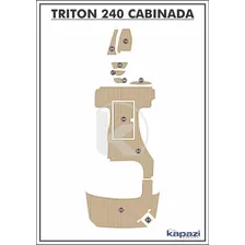 Piso De Eva Para Lancha Triton 240 Cabinada - Colocado