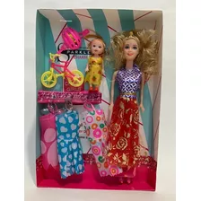 Brinquedo Boneca Fashion Com Acessórios - 7peças