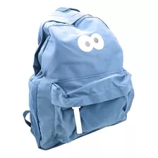 Mochila Escolar Miniso Plaza Sesamo Color Azul