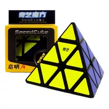 Cubo Mágico Sin Pegatinas Qiyi Pyraminx Con Forma De Pirámide De 3 X 3 Pulgadas, Color Negro