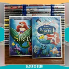 Dvds Originais A Pequena Sereia 1 E 2 (impecáveis)