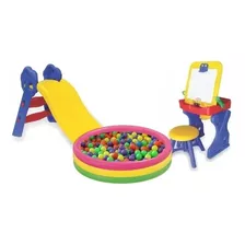 Combo Infantil Rodadero + Escritorio + Piscina+100 Pelotas