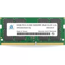 Memoria 32gb (1x32gb) Ddr4 2666mhz Pc4-21300 Sodimm