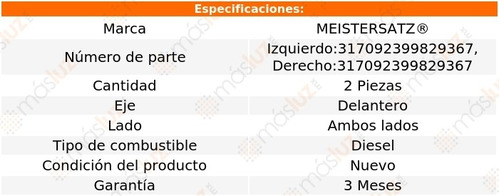 2- Topes Amortiguador Delanteros Golf L4 1.6l 85/97 Metz Foto 2