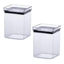 Jogo 2 Potes Herméticos Lumini Quadrado 1000ml - Paramount