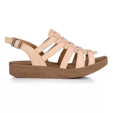 Sandalias Mujer Cuero Confort Moda Verano Citadina Panama